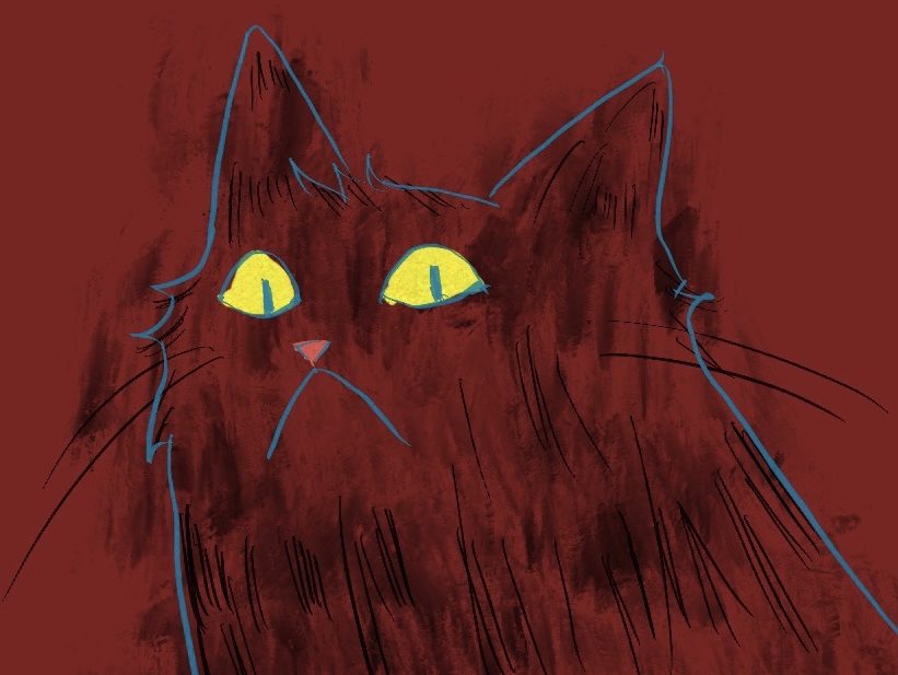Mèo Mun's logo, angry cat wanna slap capitalism